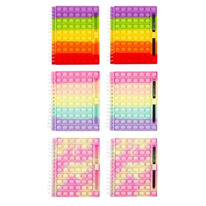 Spiral Bubble Push Pop Fidget Notebook