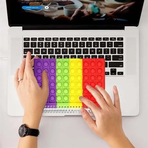 Spiral Bubble Push Pop Fidget Notebook