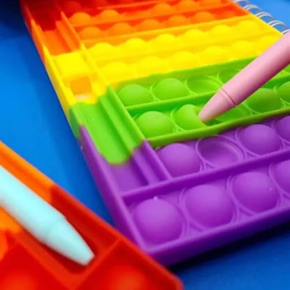Spiral Bubble Push Pop Fidget Notebook