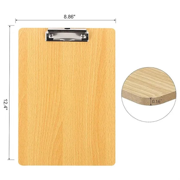 Standard-Sized Documents Wooden Clipboard