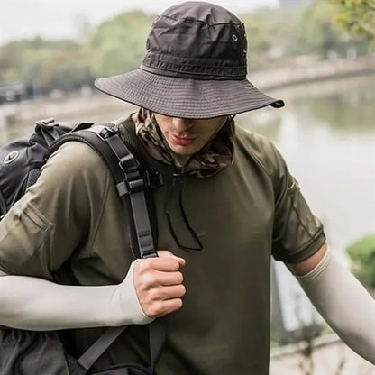 Summer Outdoor Breathable Mesh Bucket Hat