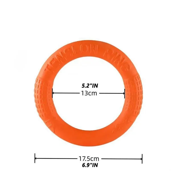 Dog Toys FLOATABLE Flying Disk Training Ring Puller Anti-Bit