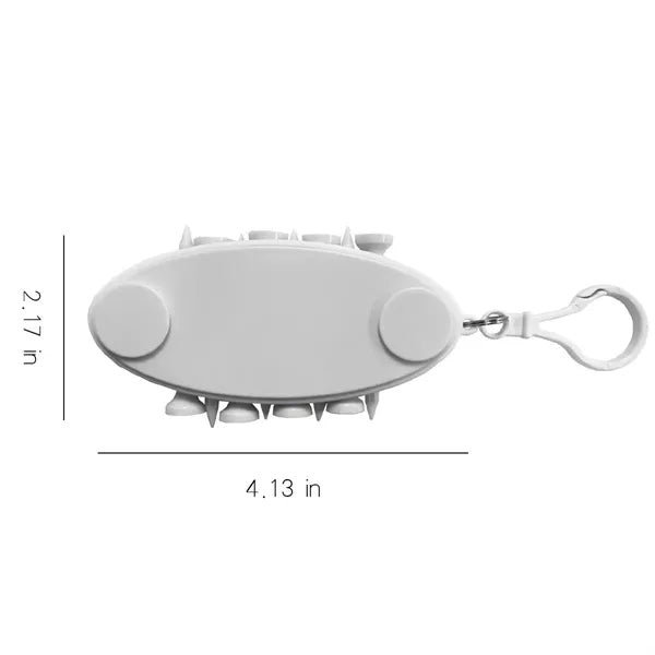 Golf Ball Tee Holder W/ Keychain Marker Key Tag