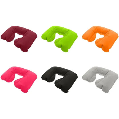 Inflatable Travel Neck Pillow U Shaped Napping Pillowcase