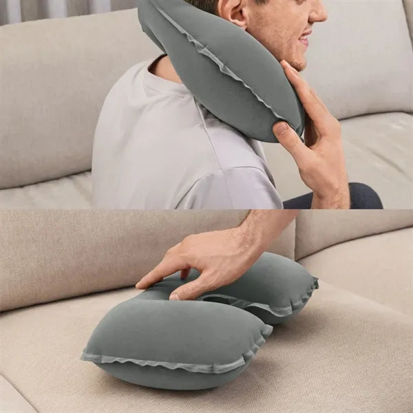 Inflatable Travel Neck Pillow U Shaped Napping Pillowcase