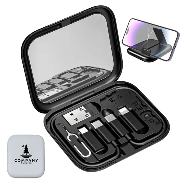 Travel Fast Charger Data Cable Kit with Mirror