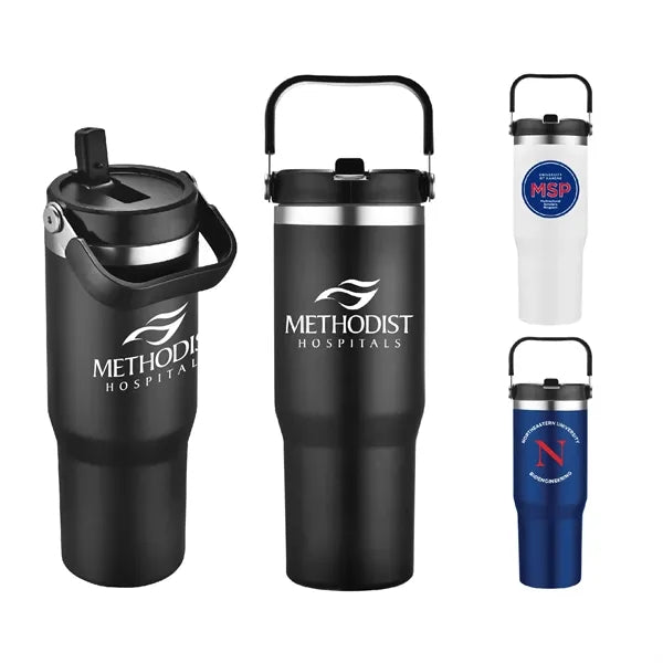 30 oz. Travel Stainless Insulated Leakproof w/ lid & handle