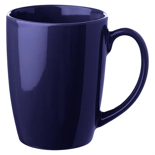 12 Oz Glossy Ceramic Mugs Curved Grip