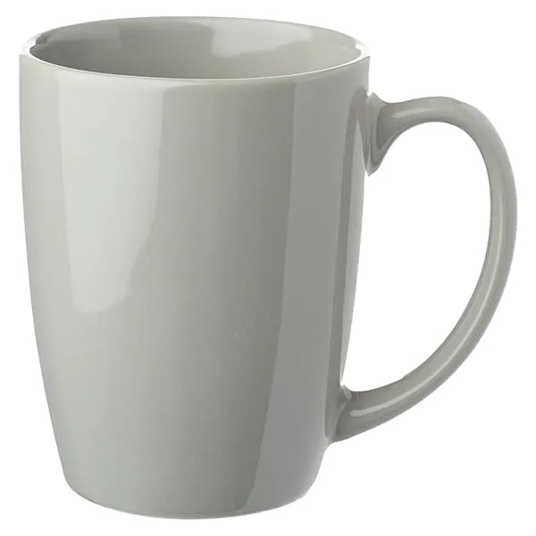 12 Oz Glossy Ceramic Mugs Curved Grip
