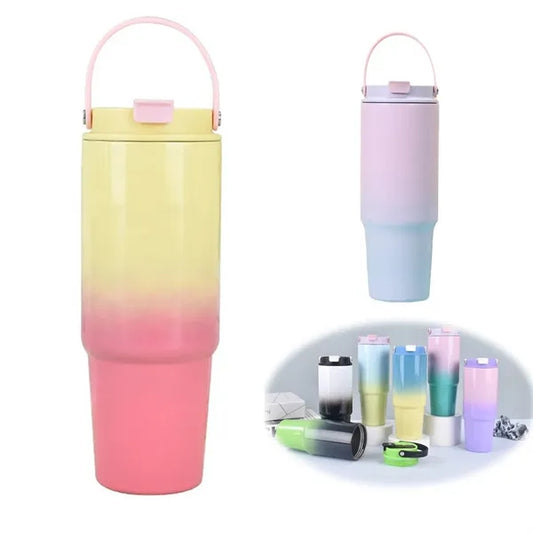 30Oz Travel Tumbler Mug With Lid And Straw