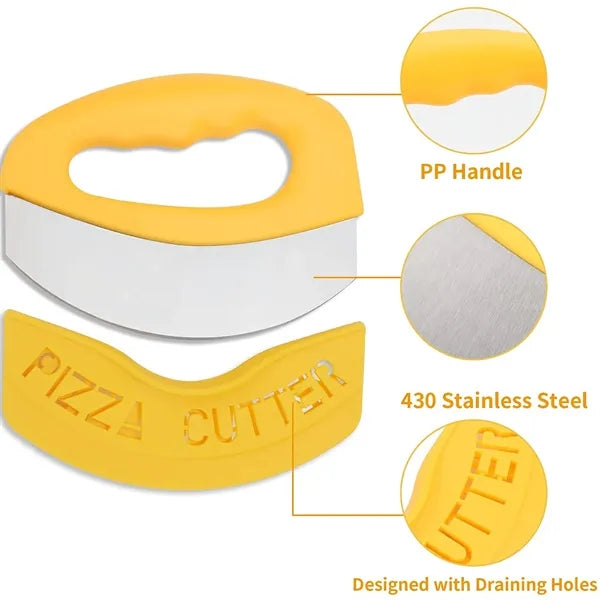 Pizza Cutter Rocker Blade with Cover