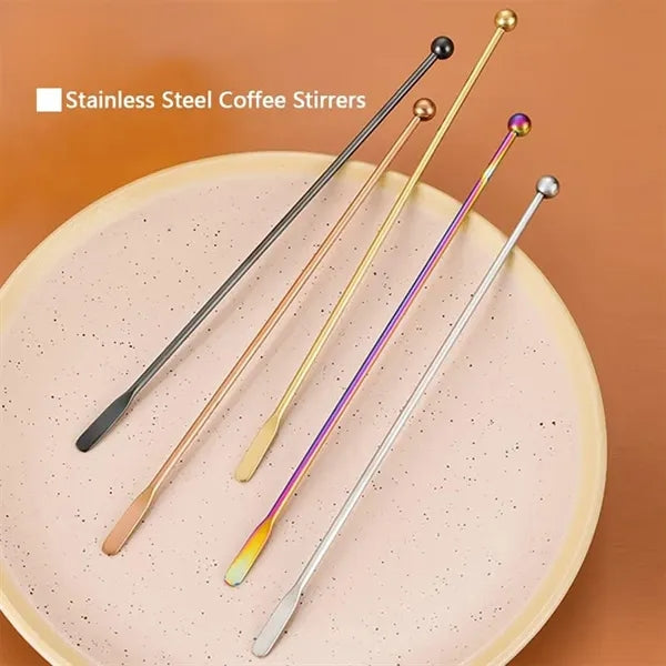 7.7 Inches Stainless Steel Cocktail Stirrers Swizzle Sticks