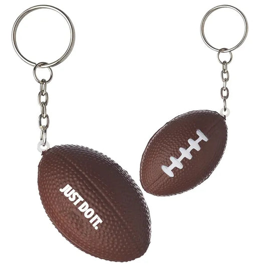 Foot Ball Shaped Stress Reliever w/ Keychains