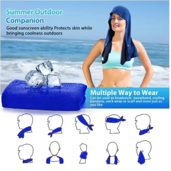 Wear A Sunscreen Head Towel