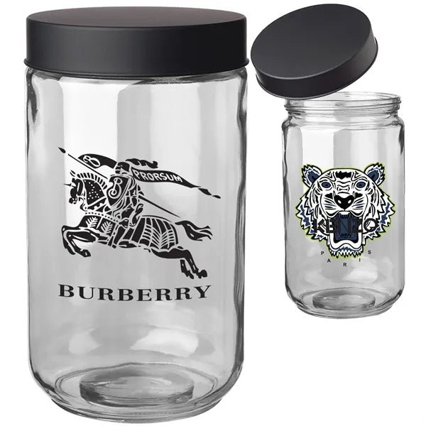 Iridescent Glass Storage Jars, 50 oz.