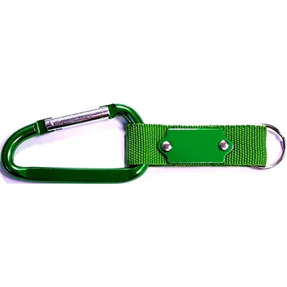 Carabiner With Strap And Metal Plate