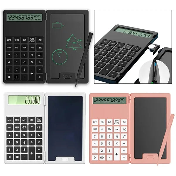 Portable Folding Calculator LCD Writing Board Study Office