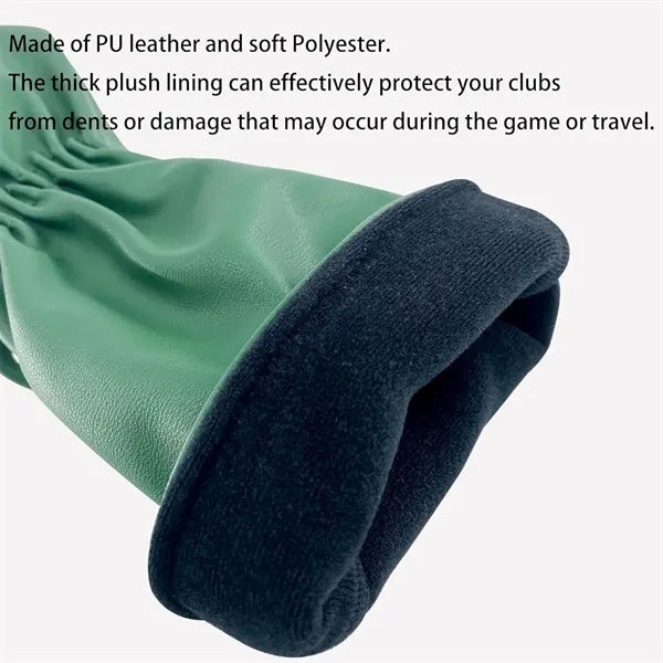 Golf Club Wood and Hybrid Head Cover PU Leather Headcover