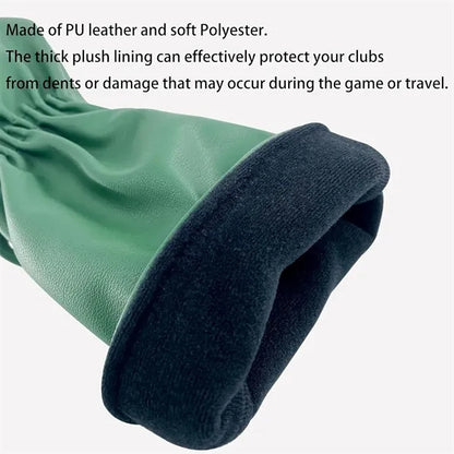 Golf Club Wood and Hybrid Head Cover PU Leather Headcover