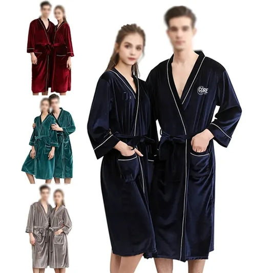 Unisex Velvet Bathrobes