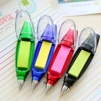 4in1 LED Ballpoint Pen With Sticky Notes Lanyards MOQ50pcs