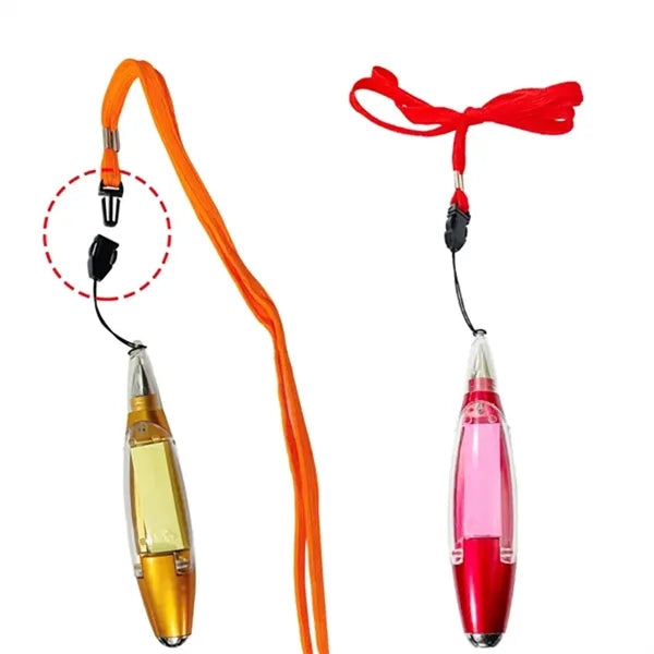 4in1 LED Ballpoint Pen With Sticky Notes Lanyards MOQ50pcs
