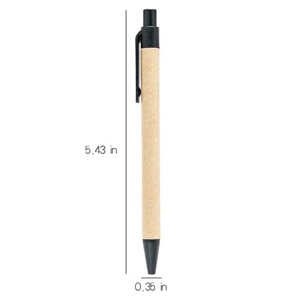 Eco Friendly Blank Pen Kraft Paper Body Clip Tip & Cap