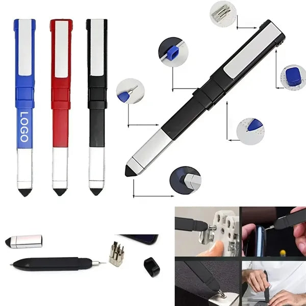 4 in1 Screwdriver Phone Stand Ballpoint Pen Stylus MOQ100pcs