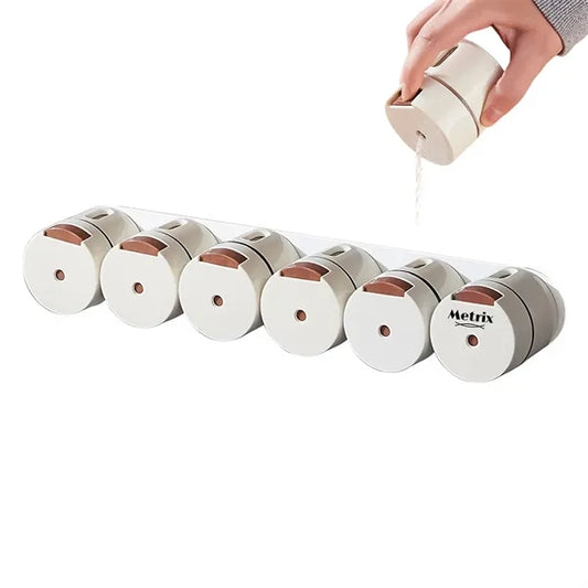 6-in-1 Magnetic Spice Jars Set
