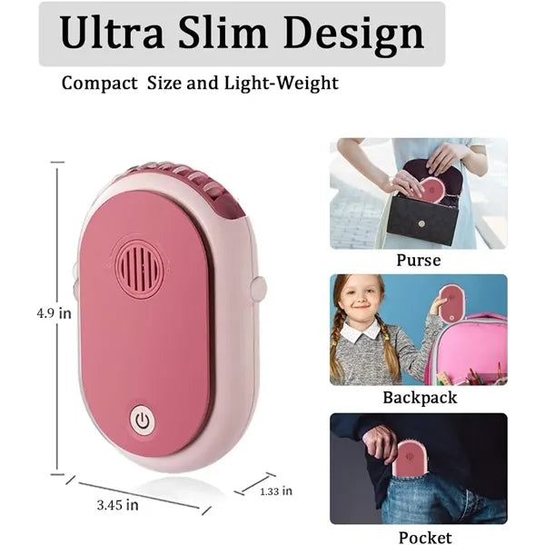 Hanging Neck Fan USB Charging Face Air Cooler Aromatherapy