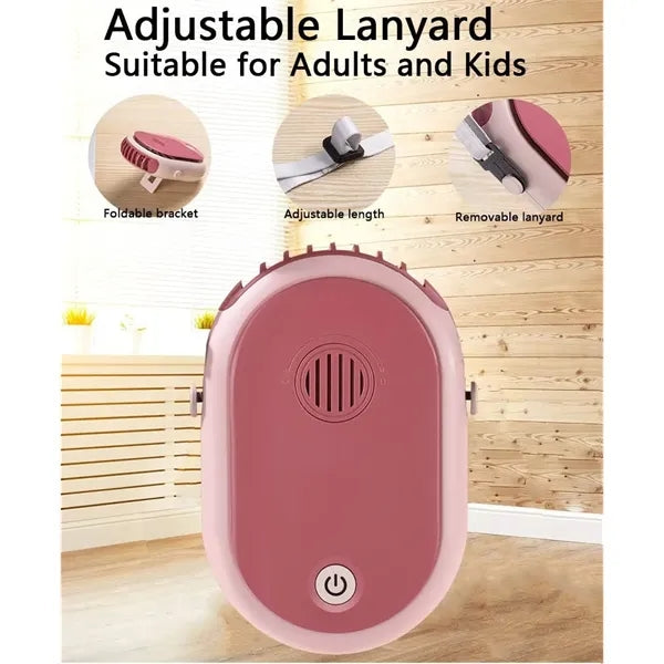 Hanging Neck Fan USB Charging Face Air Cooler Aromatherapy