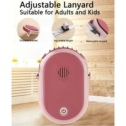 Hanging Neck Fan USB Charging Face Air Cooler Aromatherapy