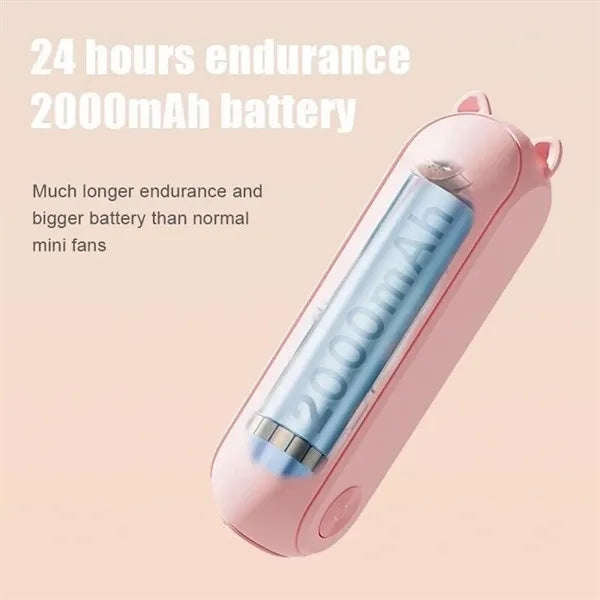 Handhold Mini Fan Portable Face Air Cooler LED Powerbank