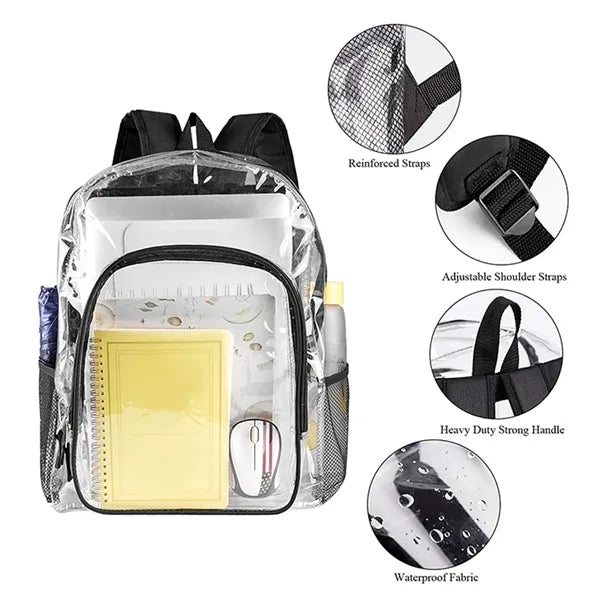 Clear Backpack Heavy Duty See Through Bookbag