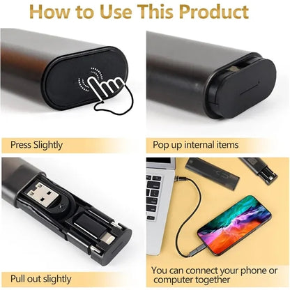 USB Adapter Multi Charging Cable Case