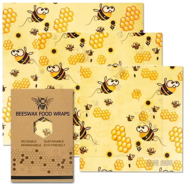 3 Pack Eco-Friendly Beeswax Wraps