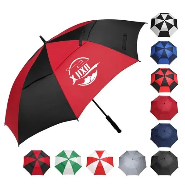 Automatic Open Vented Canopy Golf Stick Umbrella