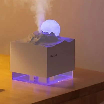 Moon Meteorite Mini Humidifier With Colorful Night Light