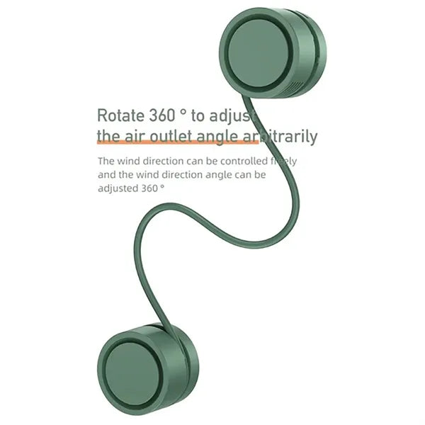 Portable Bladeless Neck Fan with Flexible Hose