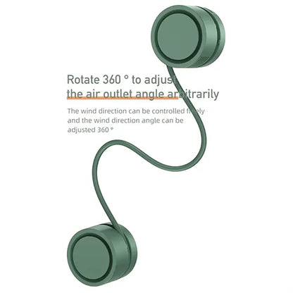 Portable Bladeless Neck Fan with Flexible Hose