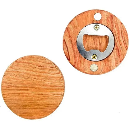 Wooden Refrigerator Magnet Bottle Opener