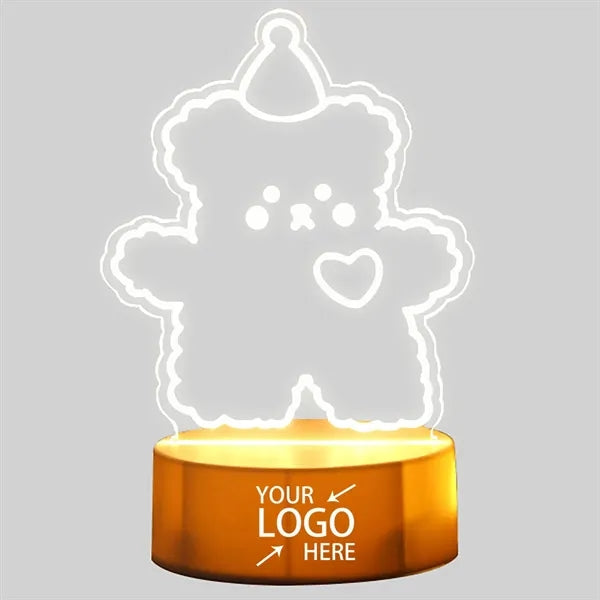 Cute Bear 3D Acrylic Led Lamp