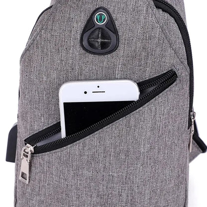 Multipurpose Crossbody Bag With Earphone Hole