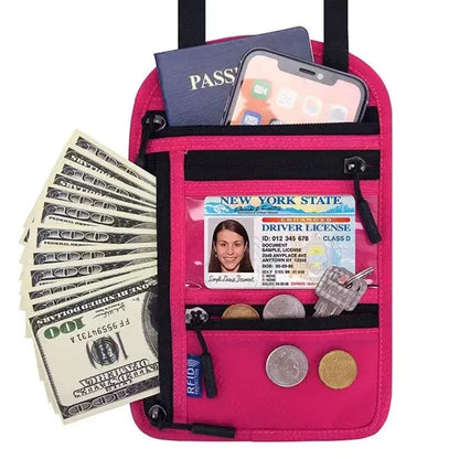 RFID Blocking Travel Neck Pouch