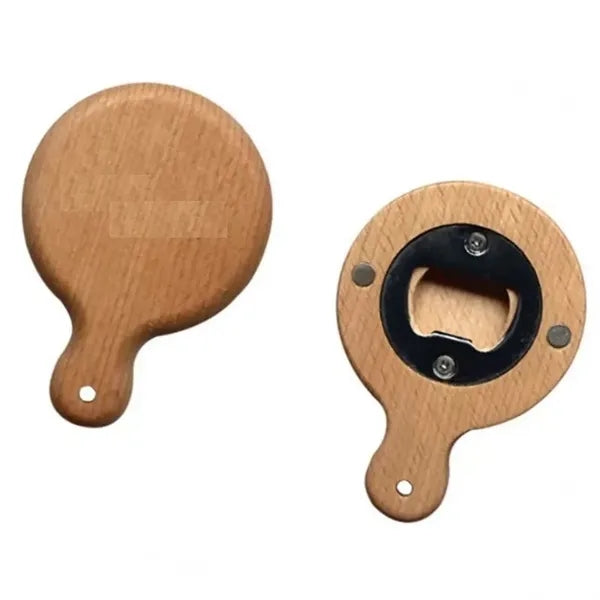 Wooden Hanging Hole Refrigerator Paste Beer Opener