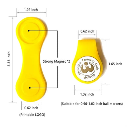 Personalized Golf Ball Marker with Silicone Hat Clip