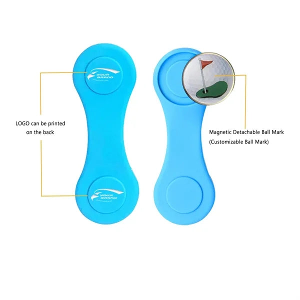 Personalized Golf Ball Marker with Silicone Hat Clip