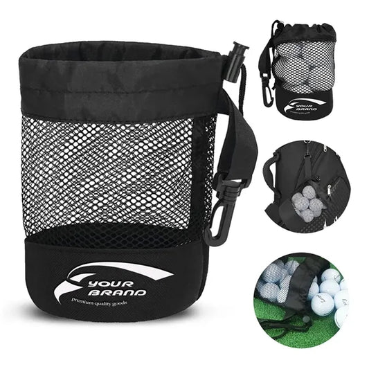 Versatile Golf Ball Carrying Bag with Drawstring Closure