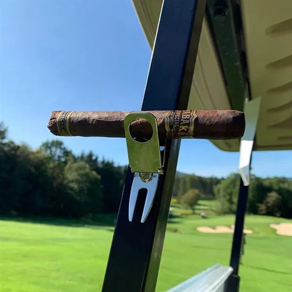3 In 1 Golf Tool - Divot Fixer, Ball Marker And Cigar Holder