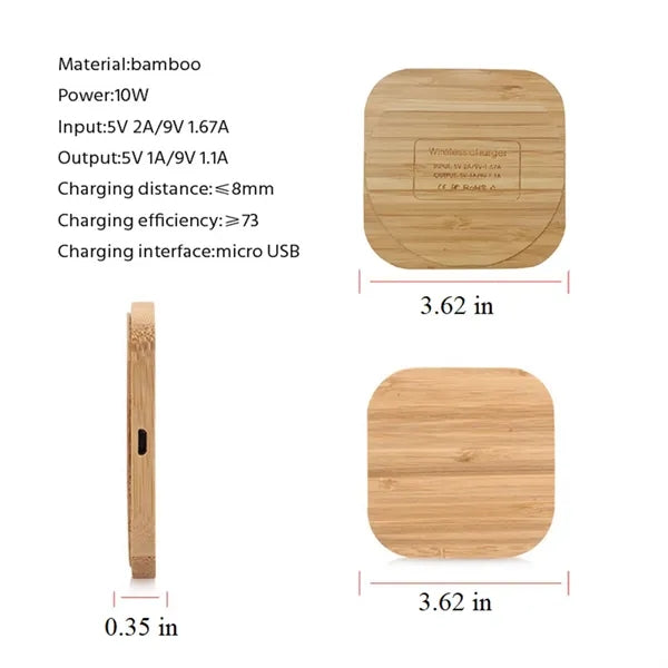 10W Wooden Wireless Charger